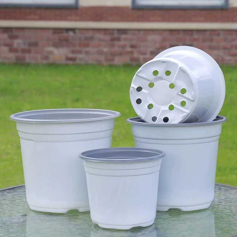 Двухцветные горшки для рассады, белые цветочные горшки, пластиковые утолщенные питательные пластиковые горшки, семейные цветочные горшки для клубничных суккулентов