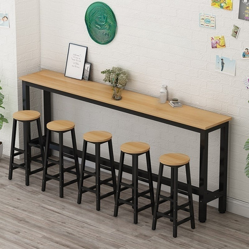 Wholesale wall bar table home window table milk tea shop high bar long dining table hotel table and chairs long table narrow