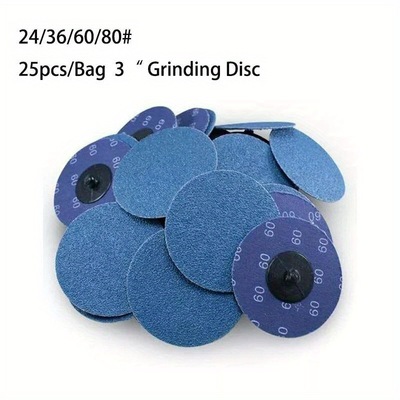 25X 3 inch 36 Grit Zirconia Sanding Grinding Disc Die跨境|ms