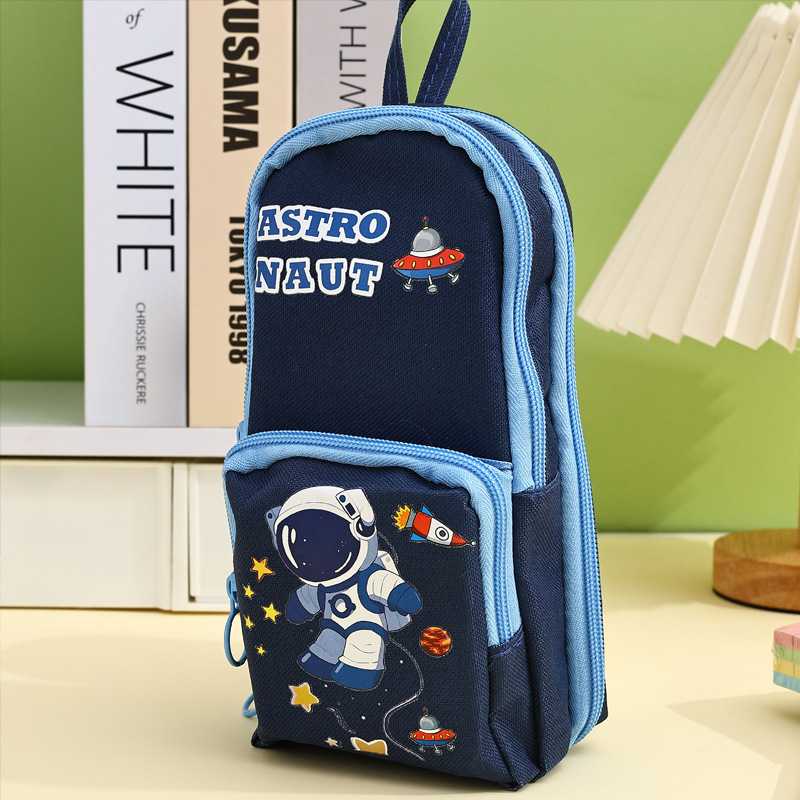 Mochila escolar de dibujos animados coreanos, estuche para lápices, caja de papelería de gran capacidad Kapibala, bolso de papelería de alto valor de estilo ins lindo
