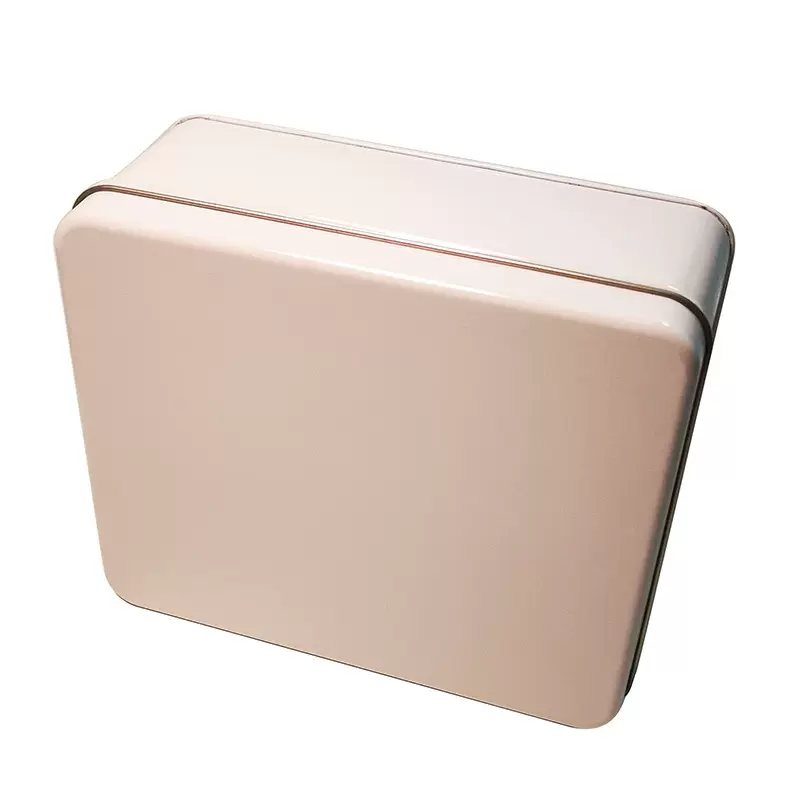 定制白色长方形铁盒白漆哑光金属盒马克铁食品包装加工糖罐颜料盒