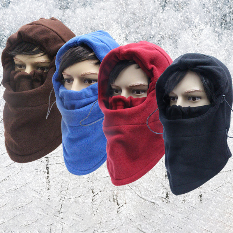 Winter outdoor masked headhole multifunctional integrated hood…