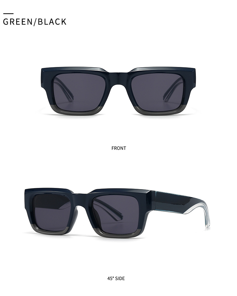 Gränsöverskridande fyrkantiga solglasögon för män moderna vintage Miami Beach UV400 solglasögon herrsolglasögon 3603_voghion.com