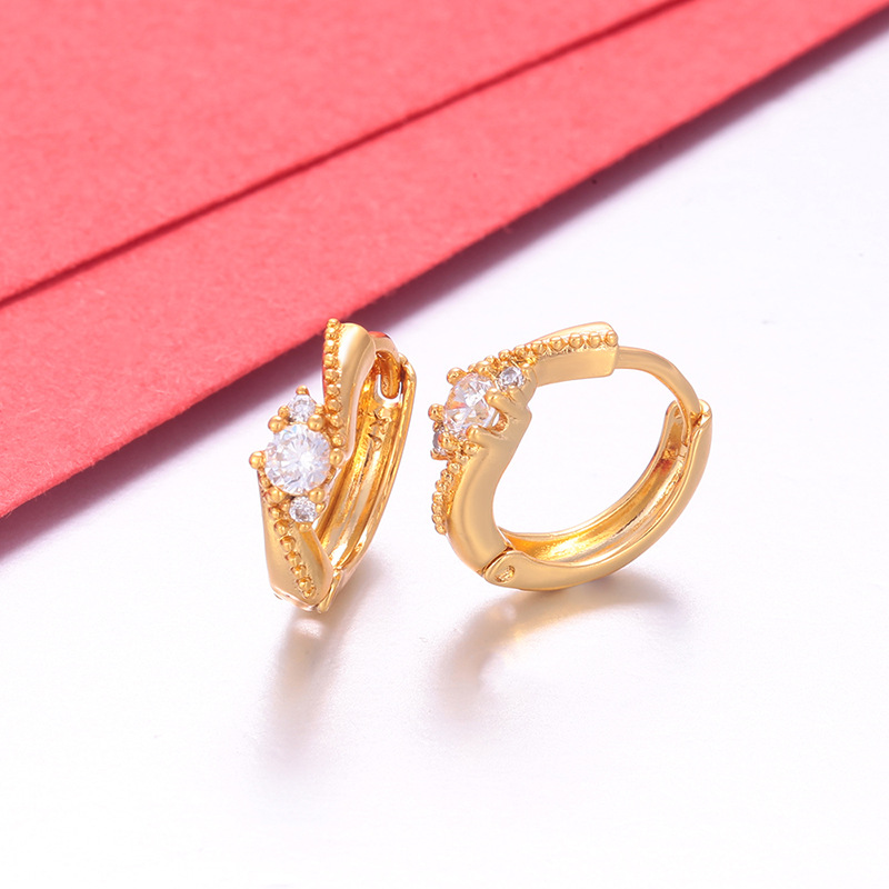 Aretes de Aro Geométricos de Aleación, Decorativo, para Mujer