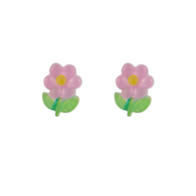 Pendientes De Flores De Resina Coreana Al Por Mayor display picture 8