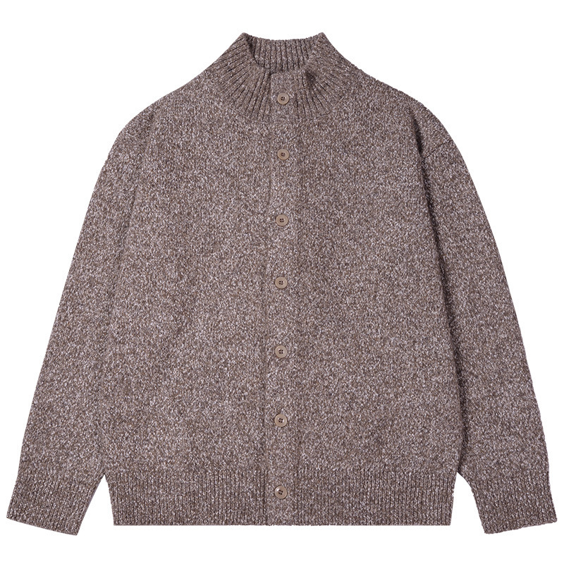 American retro old money style stand-up collar sweater jacket for men and women, loose casual style, floral wool knit cardigan American retro old money style stand-up collar sweater jacket for men and women, loose casual style, floral wool knit cardigan