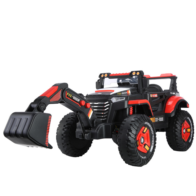 Niños coche eléctrico niño gran excavadora portátil excavadora bebé eléctrico juguete coche gancho máquina ingeniería Coche