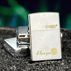 ZORRO Zorro 200L Wire-Drawn Kerosene Lighter, Engraved Clover Design – Wenzhou Blind Box Manufacturer Wholesale