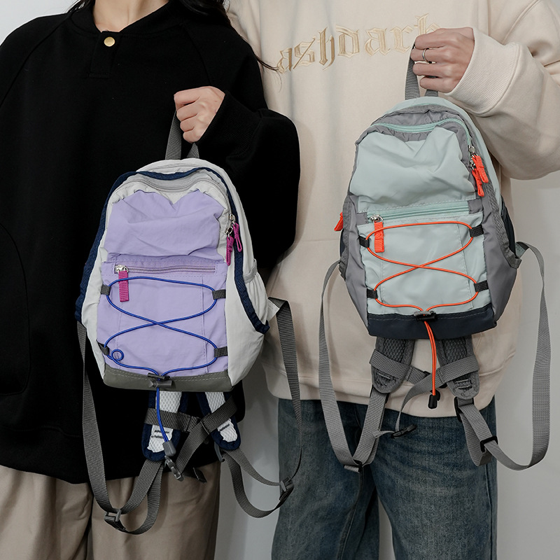 일본 스타일 작은 Schoolbag 여성의 2024 새로운 Ins 스타일 귀여운 서랍 미니 캐주얼 가방 여행 경량 배낭