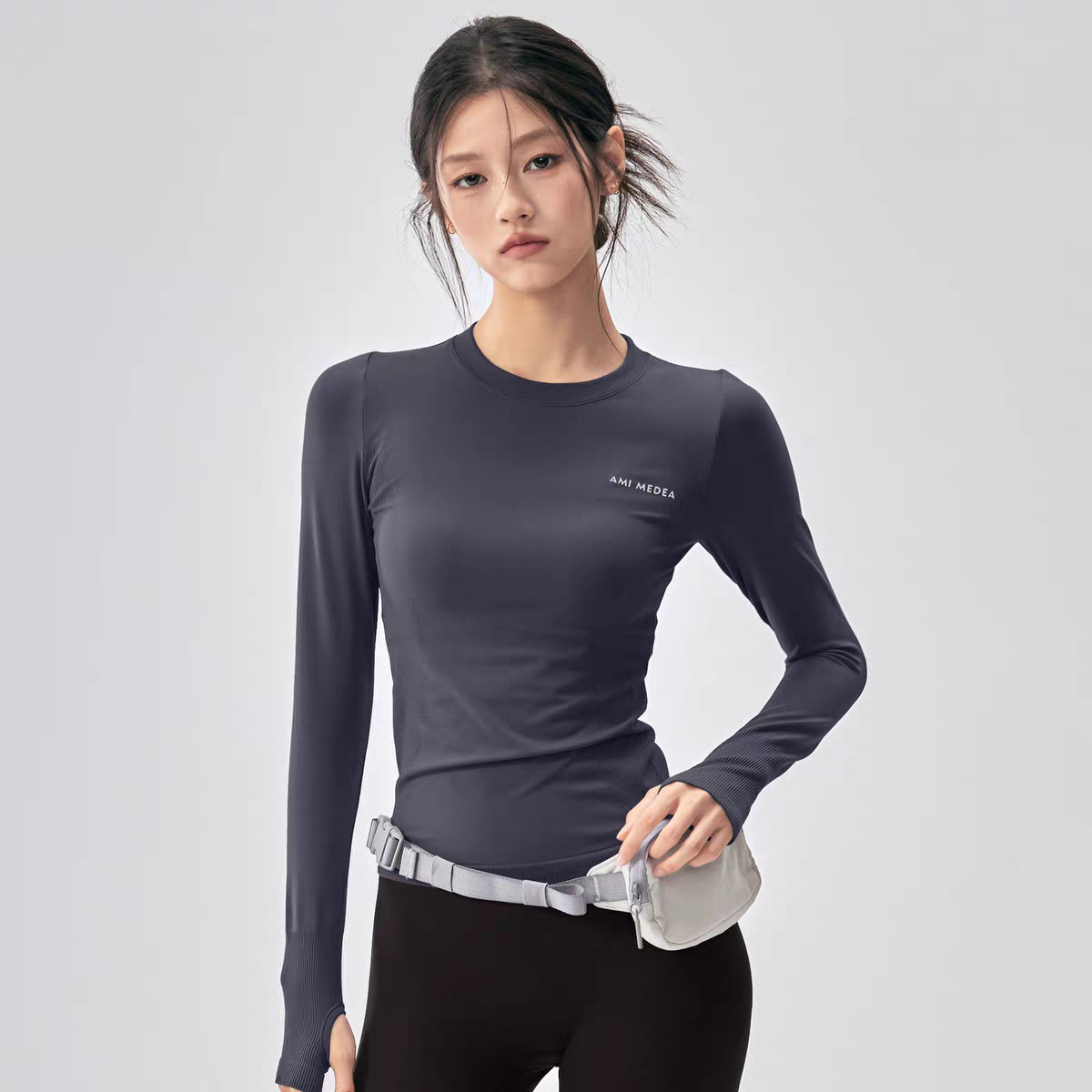 New Autumn and Winter Yoga Clothes for Women, Tight-Fitting Long-Sleeved Running Sports Quick-Drying Tops, Professional Pilates Training Fitness Clothes