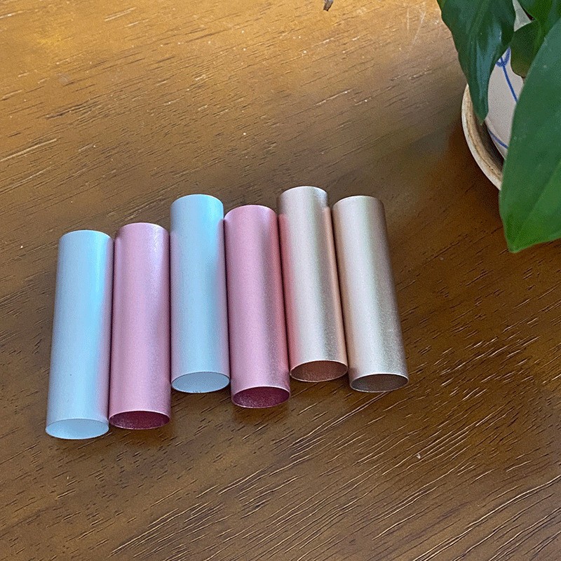 定制工业铝型材喷砂上色氧化圆管薄壁19*0.4mm卷发风铃管定做模组