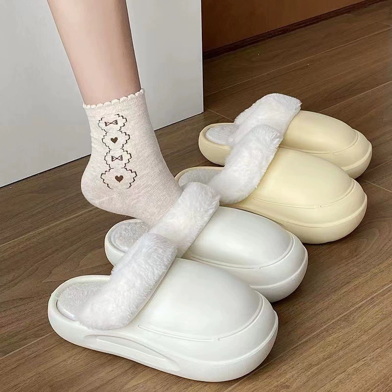 Водонепроницаемый съемные хлопчатобумажные тапочки для женского пола носить на улице для дома пара нескользящая обувь с сумкой для головы теплая шерстяная хлопчатобумажная обувь для мужчин оптом