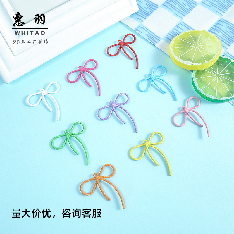 カラフルな塗装合金フィラメント弓キーホルダー DIY イヤリングイヤリング手作り材料ジュエリーアクセサリー卸売|undefined