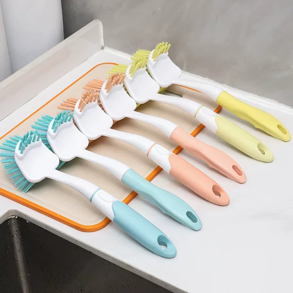 Kitchen Cleaning Brush That Doesn'T Damage Pots, Long-Handled Dual-Purpose Pot Brush, Powerful Stain-Removing Brush, Pot Cleaning Magic Tool, Stain-Removing Magic Tool