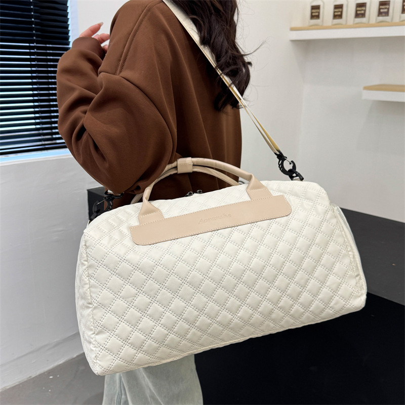 Bolsa de viaje de corta distancia para mujer, bolsa de gimnasio antisalpicaduras de gran capacidad ligera, bolsa de entrenamiento, bolsa de equipaje de un solo hombro diagonal para viajes de negocios