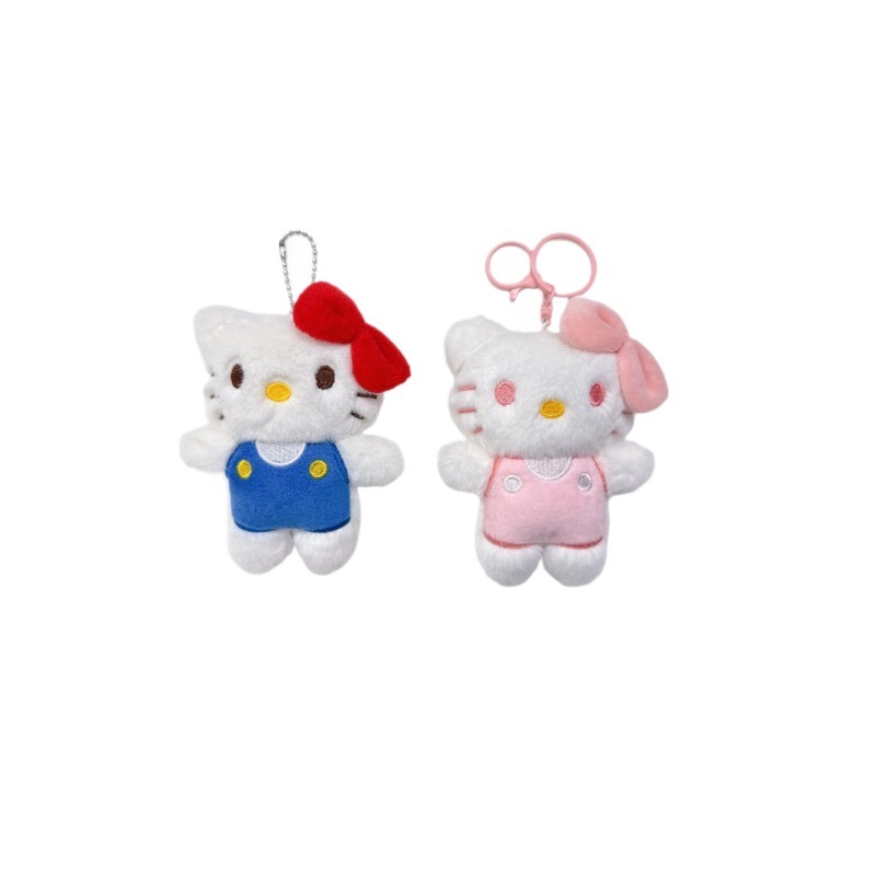 可爱kt猫公仔钥匙扣挂件 卡通Hello Kitty小猫咪毛绒玩偶包包挂饰|undefined