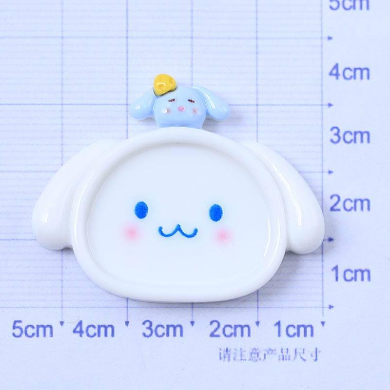 Kit de materiales para manualidades con pegamento de crema, diseño de dibujos animados con nariz pequeña, para decoración de fundas de teléfono, lazos para el pelo y zapatos