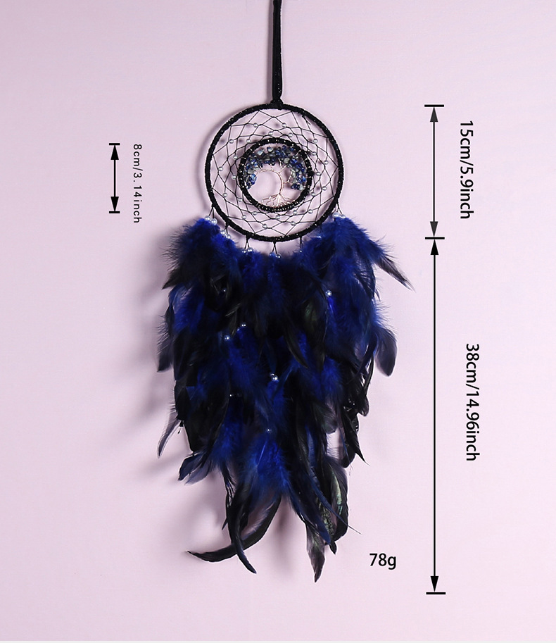 Ethnic Style Dreamcatcher Artificial Feather Iron Pendant Wall Art display picture 2