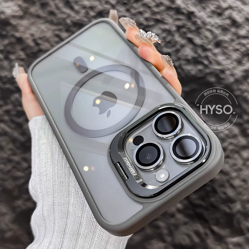 Чехол для телефона Apple iPhone 11–17 совместимый, невидимый кронштейн с магнитной фиксацией, защита от падений