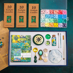 Fire paint seal gift box wholesale oil painting fire paint wax particle set complete set of envelope sealing wax Valentine's Day college entrance examination gift