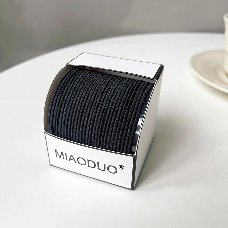 Banda de goma de cola de caballo alta elástico durable cuerda de pelo banda de pelo femenino lazo de pelo no hace daño pelo cuerda de pelo cubierta de cuero Internet celebridad verano