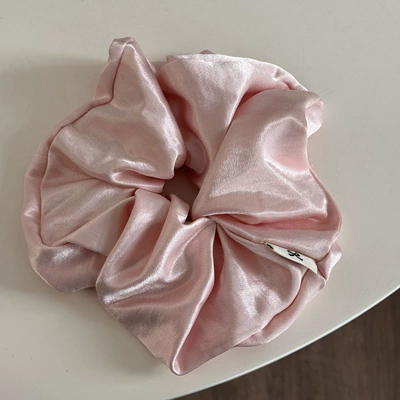 Cream-Colored Lazy Style Large Saç üçün rezinlər - cream-mercerized-pink-intestine-circle