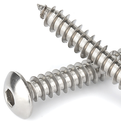 Grade 8.8 high-strength nickel-plated hexagon socket head self-tapping screws carbon steel pan head hexagon socket self-tapping screws M3/M5