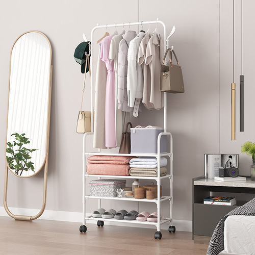Shoe and hat rack floor-standing multi-layer combination storage shoe rack dormitory clothes rack bedroom coat rack foyer storage rack