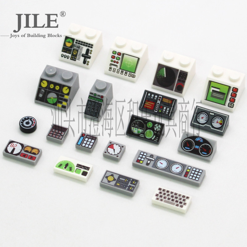 Domestic moc building block printing parts 2x 2 3069 3039 radar instrument panel display