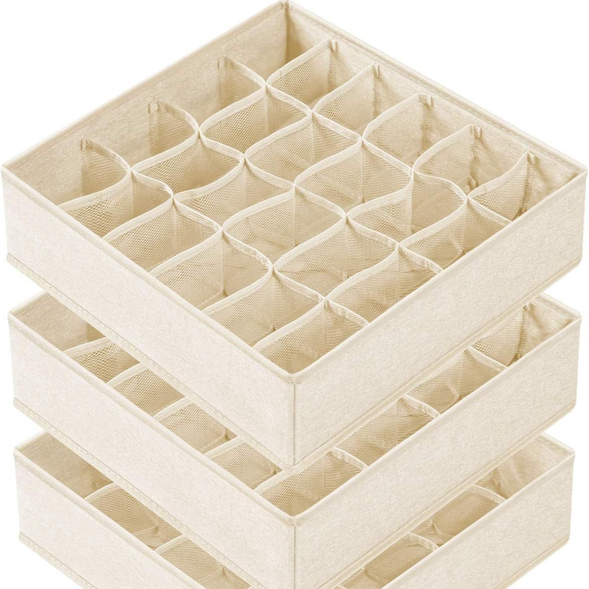 Amazon tela caja de almacenamiento hogar plegable caja de organización ropa interior calcetines ropa caja de almacenamiento al por mayor