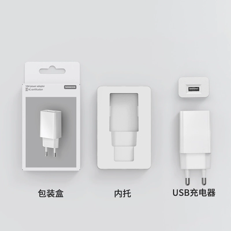 USB сетевой зарядное устройство (SG) 5V1A и 5V2A, KC сертифицирован Korean стандарт, белый или чёрный