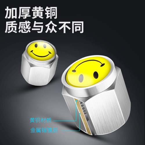 Anti-theft car tire valve cap, electric motorcycle tire core cover, metal dust-proof cap, universal