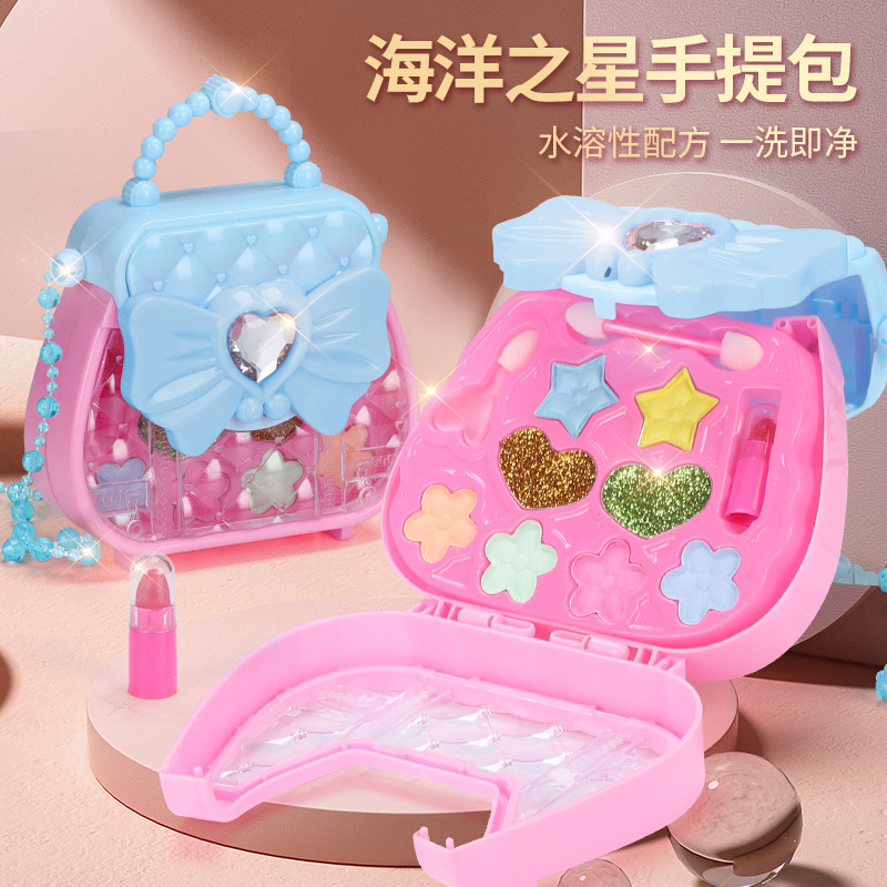 Juguetes de maquillaje transfronterizos para niños juguetes de maquillaje princesa niñas bolsas de maquillaje paquetes de bolsas de mano productos de venta calientes