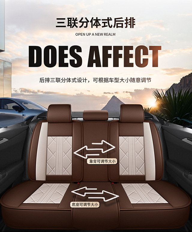 Cross-Border Car Seat Covers for Five Seats, Universal Full Surround, All-Season Cushion Covers, Linen Breathable Seat Covers, Seat Cushions