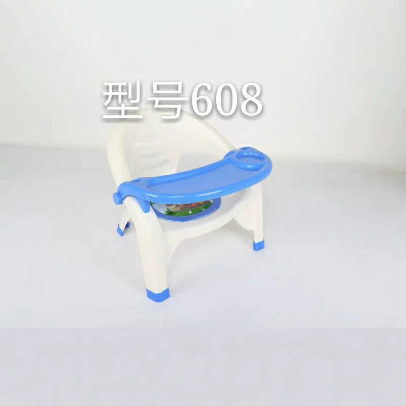 Детский обеденный стул с мультяшным дизайном, пластиковый стул с тарелкой для еды, съемный табурет для малышей