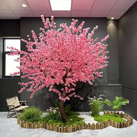 仿真桃花树室内外装饰假桃花树许愿树商场酒店造景绿植假树红包树