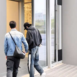 正确版现货原标BL家巴黎25新款做旧丹宁复古拼接牛仔裤时尚百搭