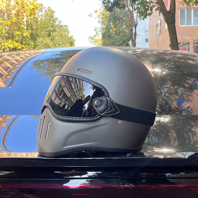 Nuevo Casco Estándar 3C Estilo Alemán de Fibra de Vidrio, Casco Retro para Motocicleta, Unisex, Ultraligero, Integral