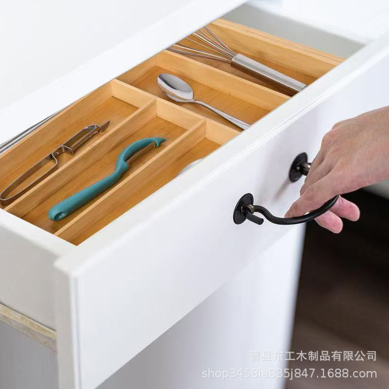 無垢材のナイフ、フォーク、箸、分割収納ボックス、収納ボックス、洋食ツール収納ボックス|undefined