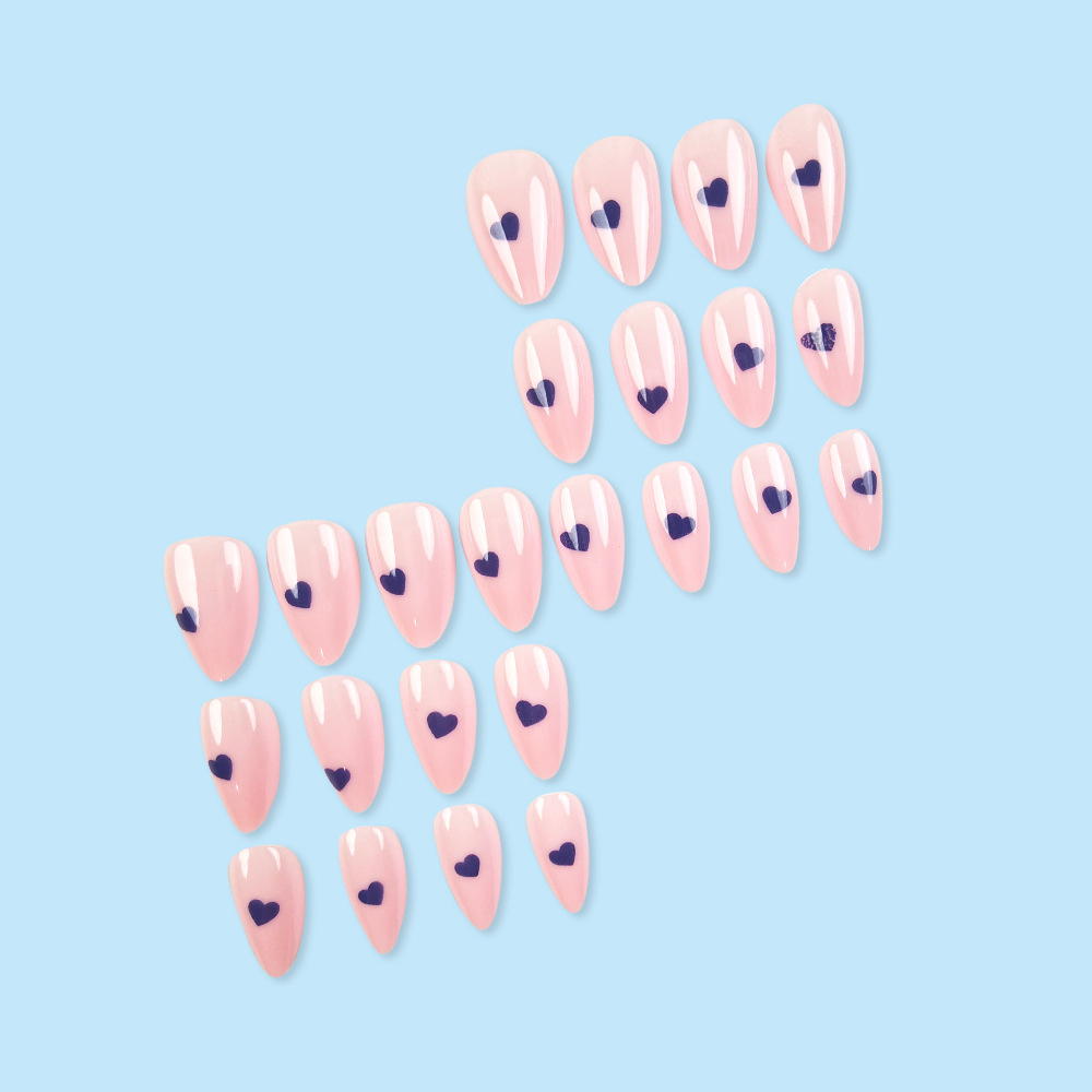 Parche de manicura suave de moda púrpura de tarro adornos de corazón exquisitos desgaste de uñas transfronterizas atmósfera romántica de manicura