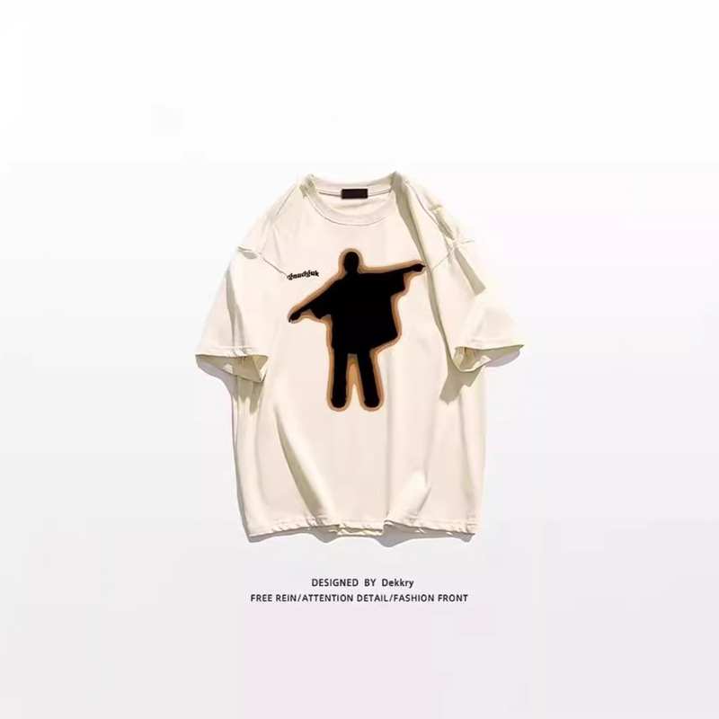 American Style High Street Vibe Style Creative Figure Printed Short-sleeved T-shirt Women's Summer Loose Korean Style Half-sleeved All-match Top American Style High Street Vibe Style Creative Figure Printed Short-sleeved T-shirt Women's Summer Loose Korean Style Half-sleeved All-match Top