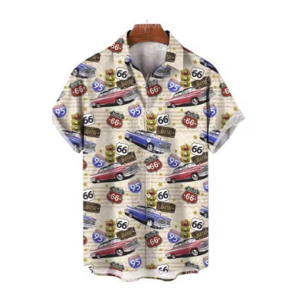 2025 Men's Retro Shirt Motorcycle T-Shirt Route 66 Printed Short-Sleeved Top Summer Clothing Multi-Pattern Shirt 2025 Men's Retro Shirt Motorcycle T-Shirt Route 66 Printed Short-Sleeved Top Summer Clothing Multi-Pattern Shirt