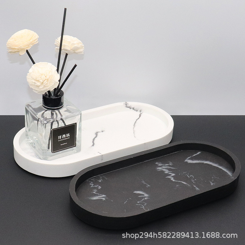 Hotel bathroom wash basin tray washstand storage plate Oval storage plate Artificial Marble Hotel bathroom wash basin tray washstand storage plate Oval storage plate Artificial Marble