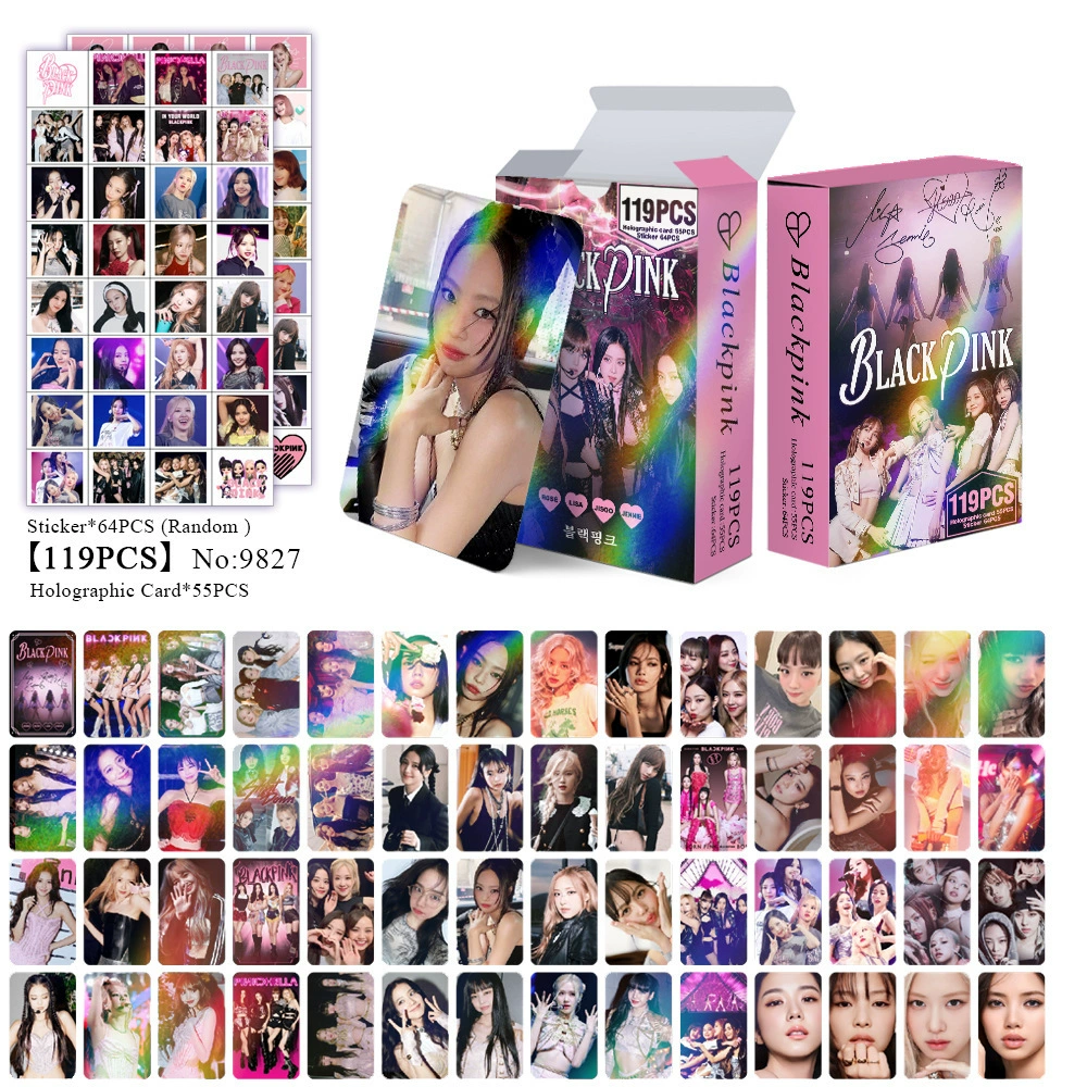 New Model Exclusively for Foreign Trade: 124 Holographic Cards, Total Chain Gidle Str Bptwice Celebrity Merchandise Lomo Small Cards
