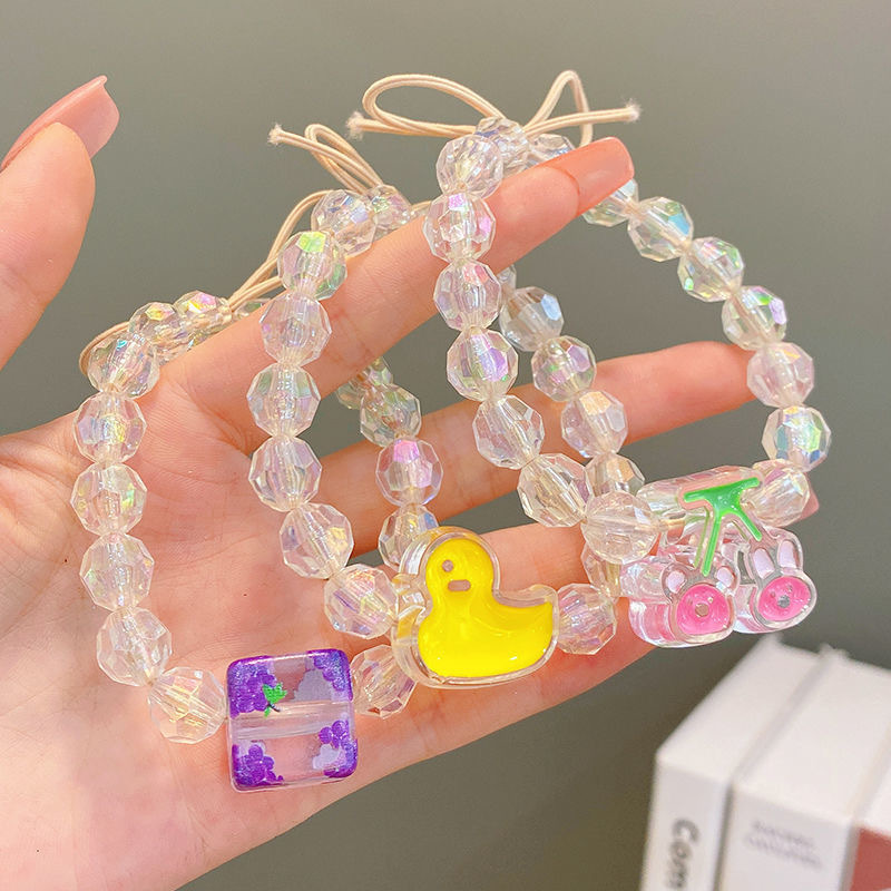 元气少女ins 趣味卡通发绳高弹力耐用皮筋女扎头发圈头绳高尾头饰|ru