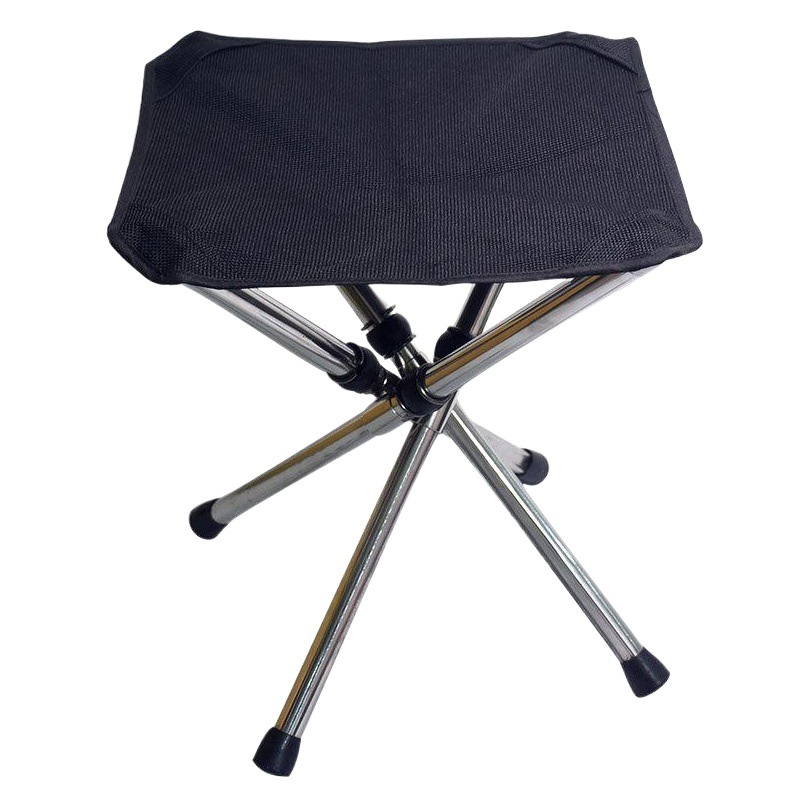 Fábrica al por mayor al aire libre plegable retráctil taburete portátil Silla de camping de acero inoxidable plegable taburete de pesca