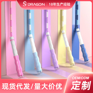 Children's soft bead bamboo rope skipping without knots adjustable rope skipping primary school students kindergarten pattern rope skipping factory direct sales