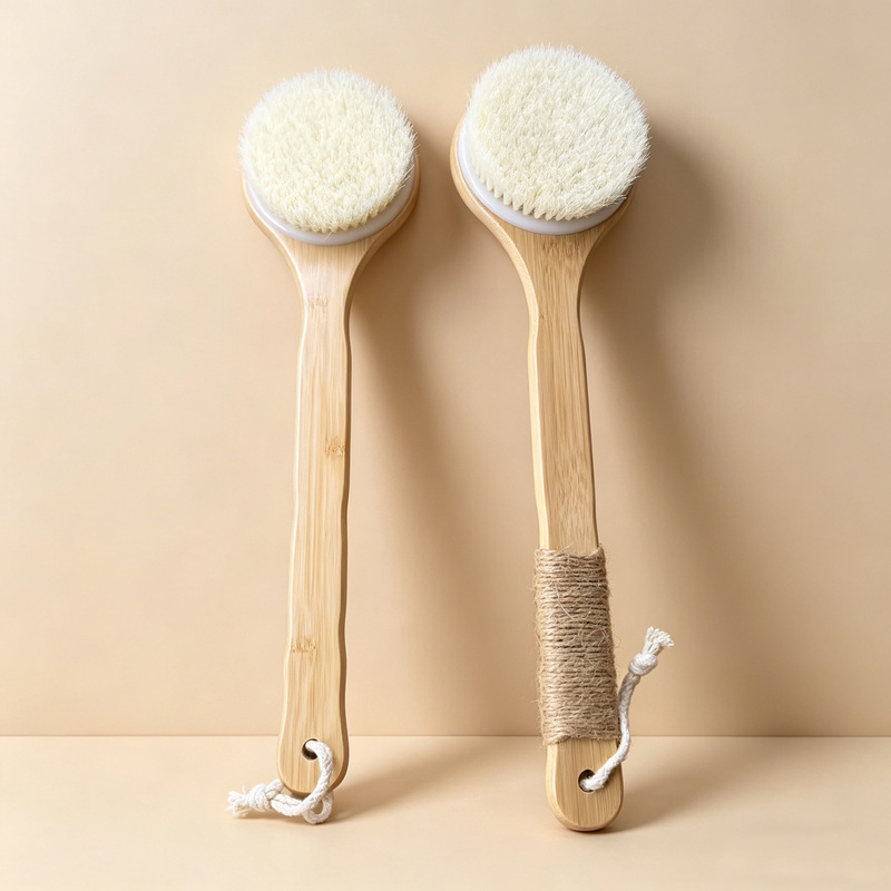 Bath brush, shower brush, bath supplies, bath tool, boar bristle bath brush, back scrubber Bath brush, shower brush, bath supplies, bath tool, boar bristle bath brush, back scrubber