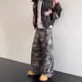 多口袋迷彩美式男女工装裤