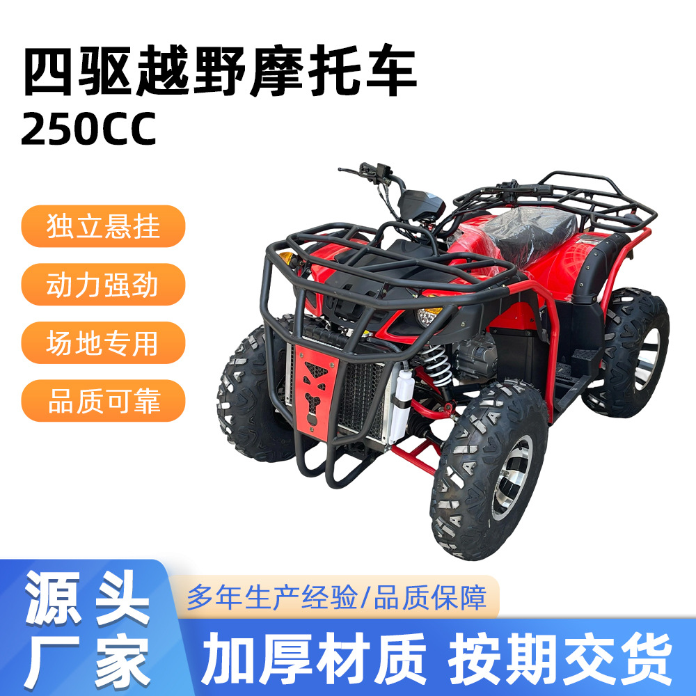 Motocicleta todoterreno 4x4 de 250 cc con tracción en las cuatro ruedas, vehículo todoterreno para playa, ATV, vehículo para playa, vehículo de cuatro ruedas con refrigeración por agua de 300 cc